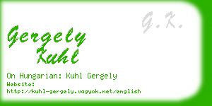 gergely kuhl business card